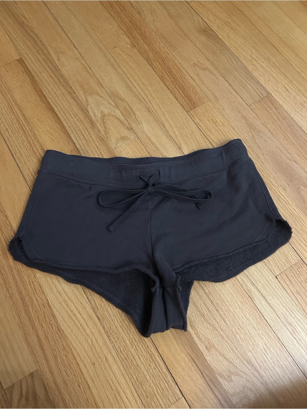 Skims French Terry Cotton Shorts Dark Brown Size Small